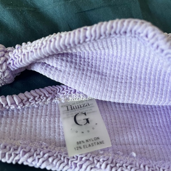 Hunza G Bandeau Bikini Purple OS - Picture 3 of 6